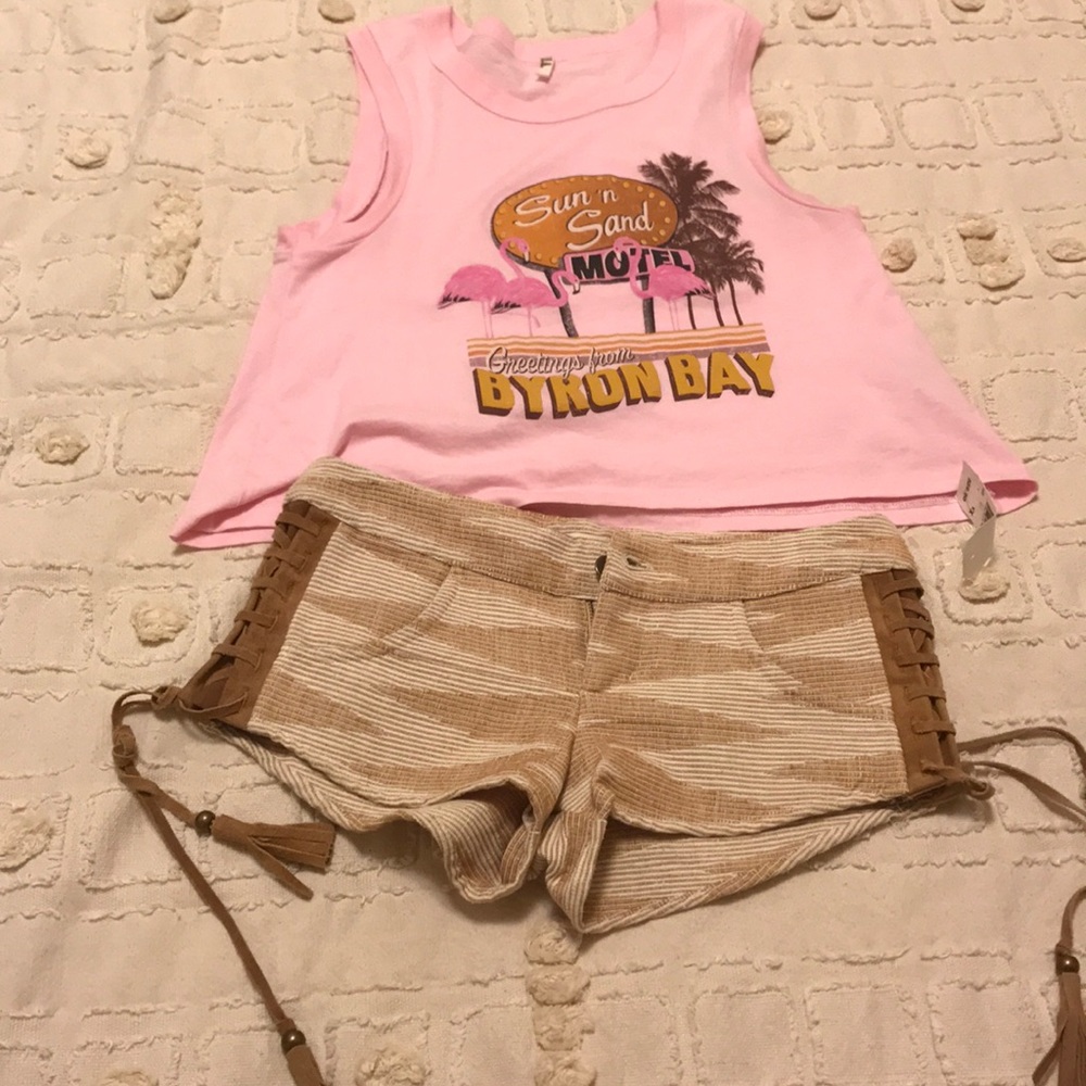 O'Neill shorts with suede detail size 1 NWT